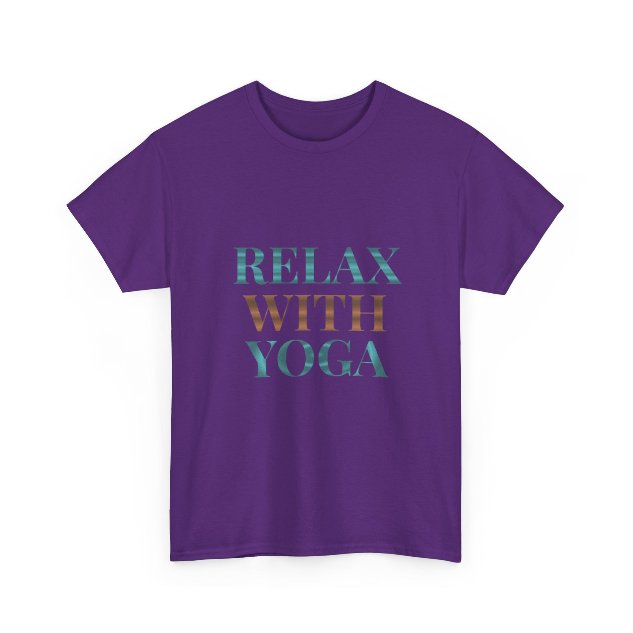 Relax With Yoga T-Shirt — Minimal Wellness Tee for Yogis & Meditation