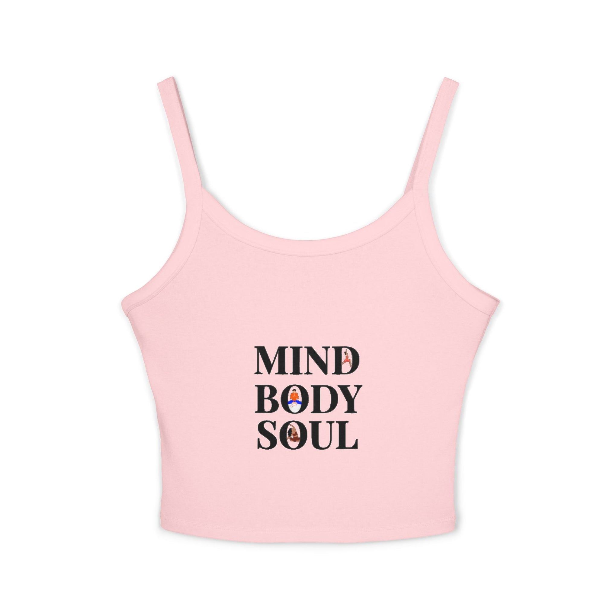 Mind Body Soul Crop Tank — Women’s Spiritual Yoga Spaghetti Strap Top