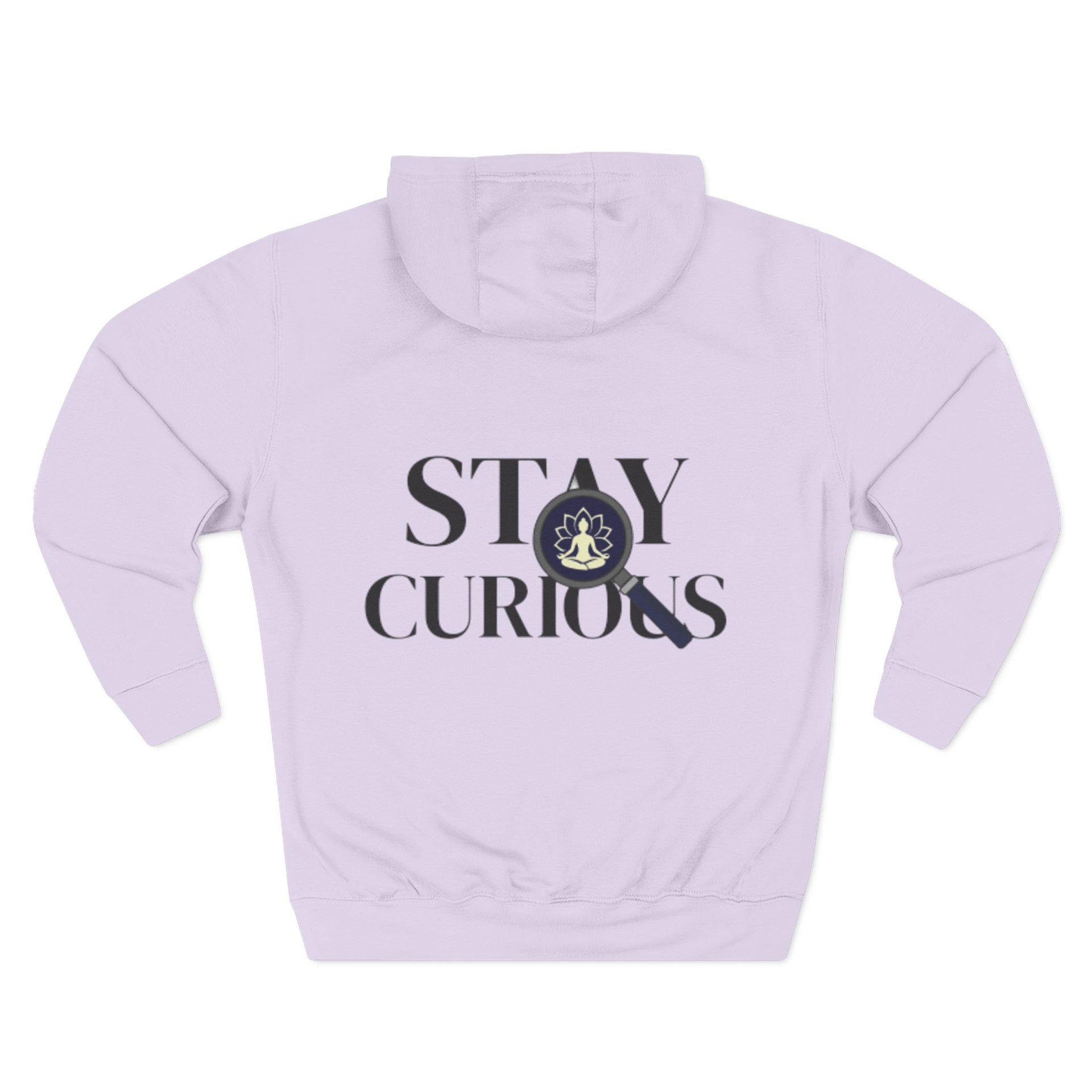 Stay Curious Fleece Hoodie — 'Inhale Exhale' Mindfulness Hoodie
