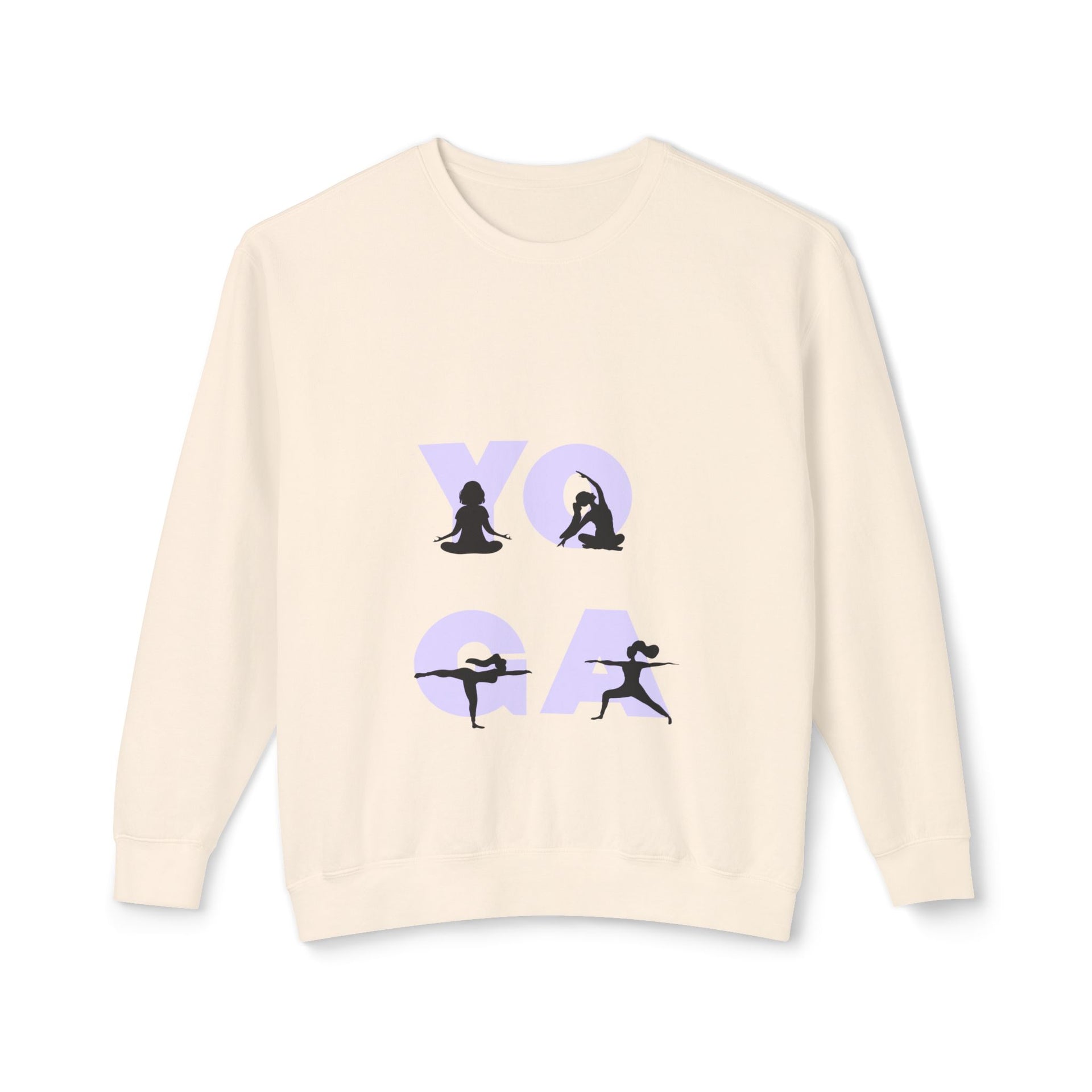 Yoga Pose Crewneck Sweatshirt — 'YOGA' Silhouette Design