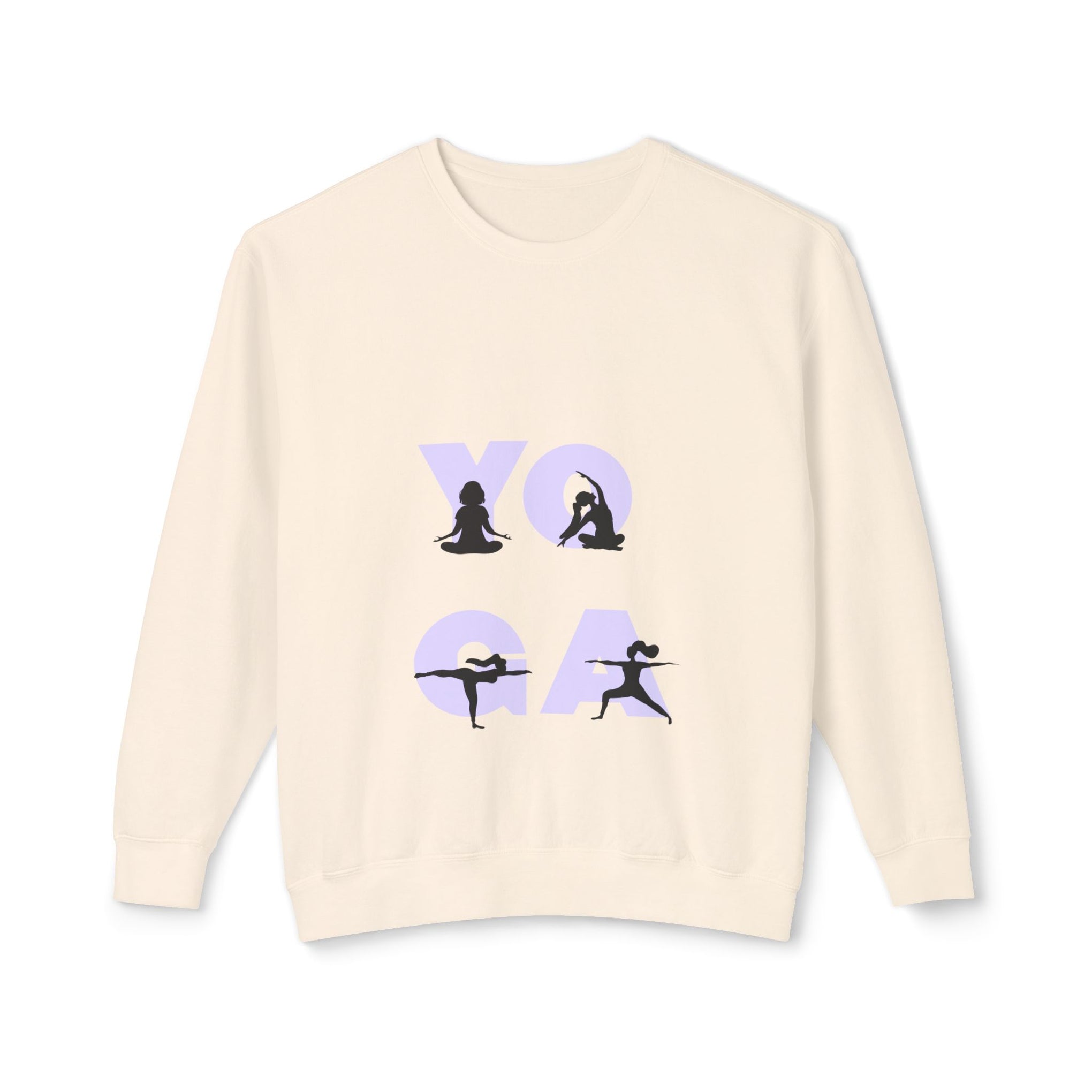 Yoga Pose Crewneck Sweatshirt — 'YOGA' Silhouette Design