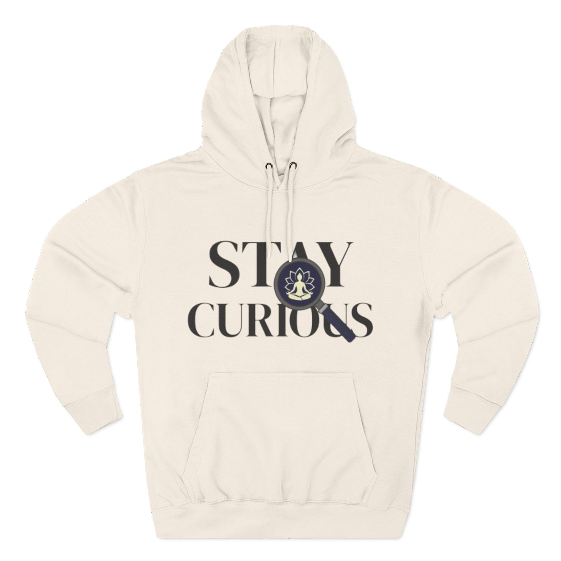 Stay Curious Fleece Hoodie — 'Inhale Exhale' Mindfulness Hoodie