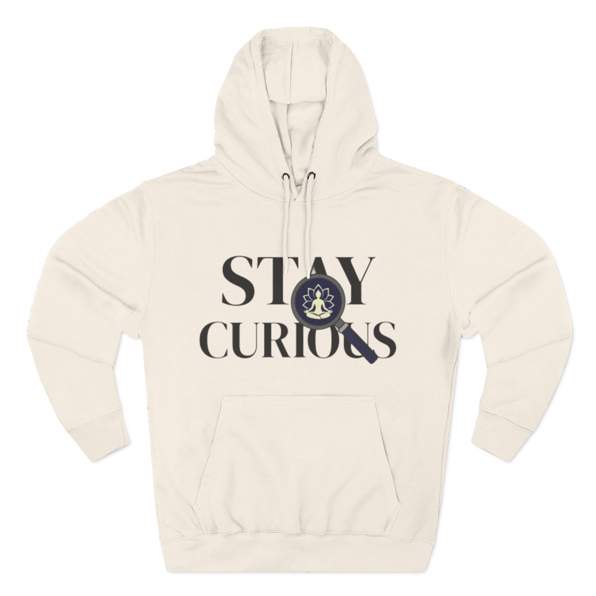 Stay Curious Fleece Hoodie — 'Inhale Exhale' Mindfulness Hoodie
