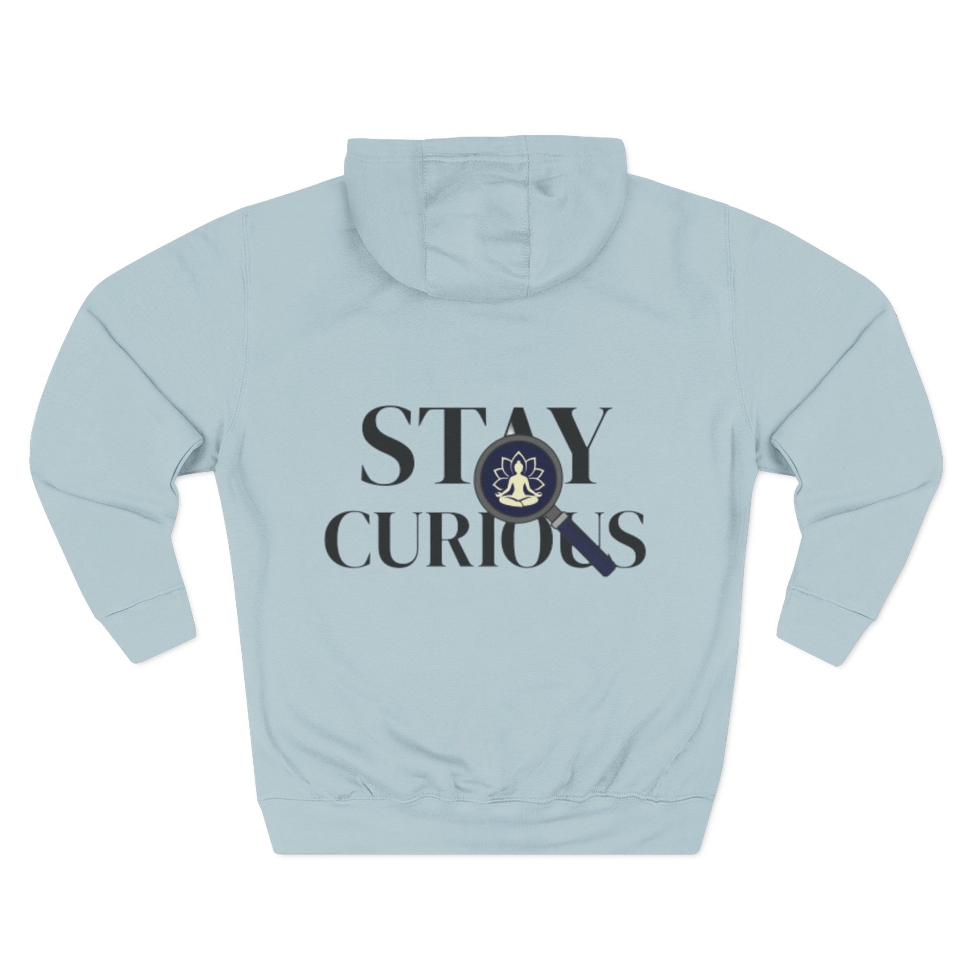Stay Curious Fleece Hoodie — 'Inhale Exhale' Mindfulness Hoodie