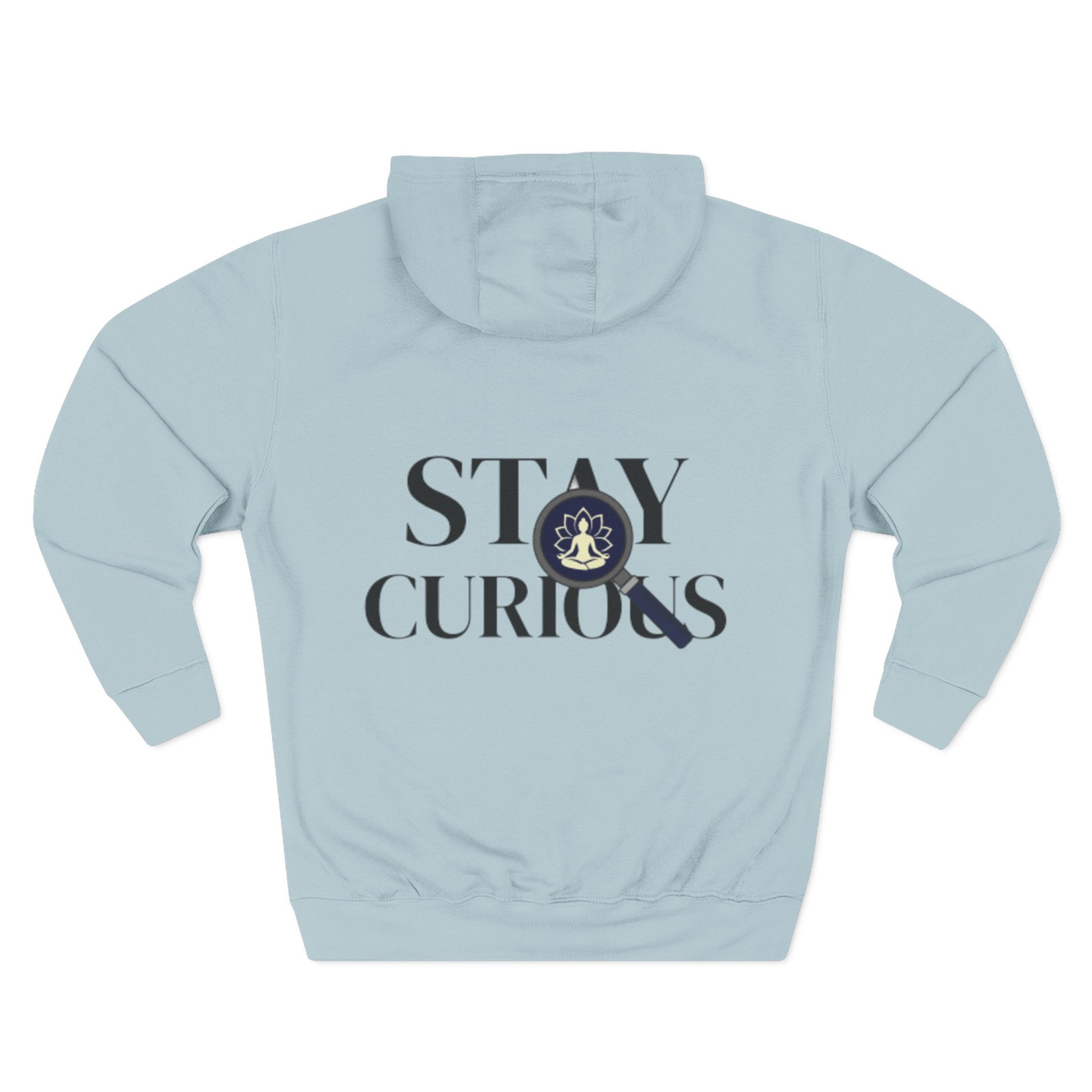 Stay Curious Fleece Hoodie — 'Inhale Exhale' Mindfulness Hoodie