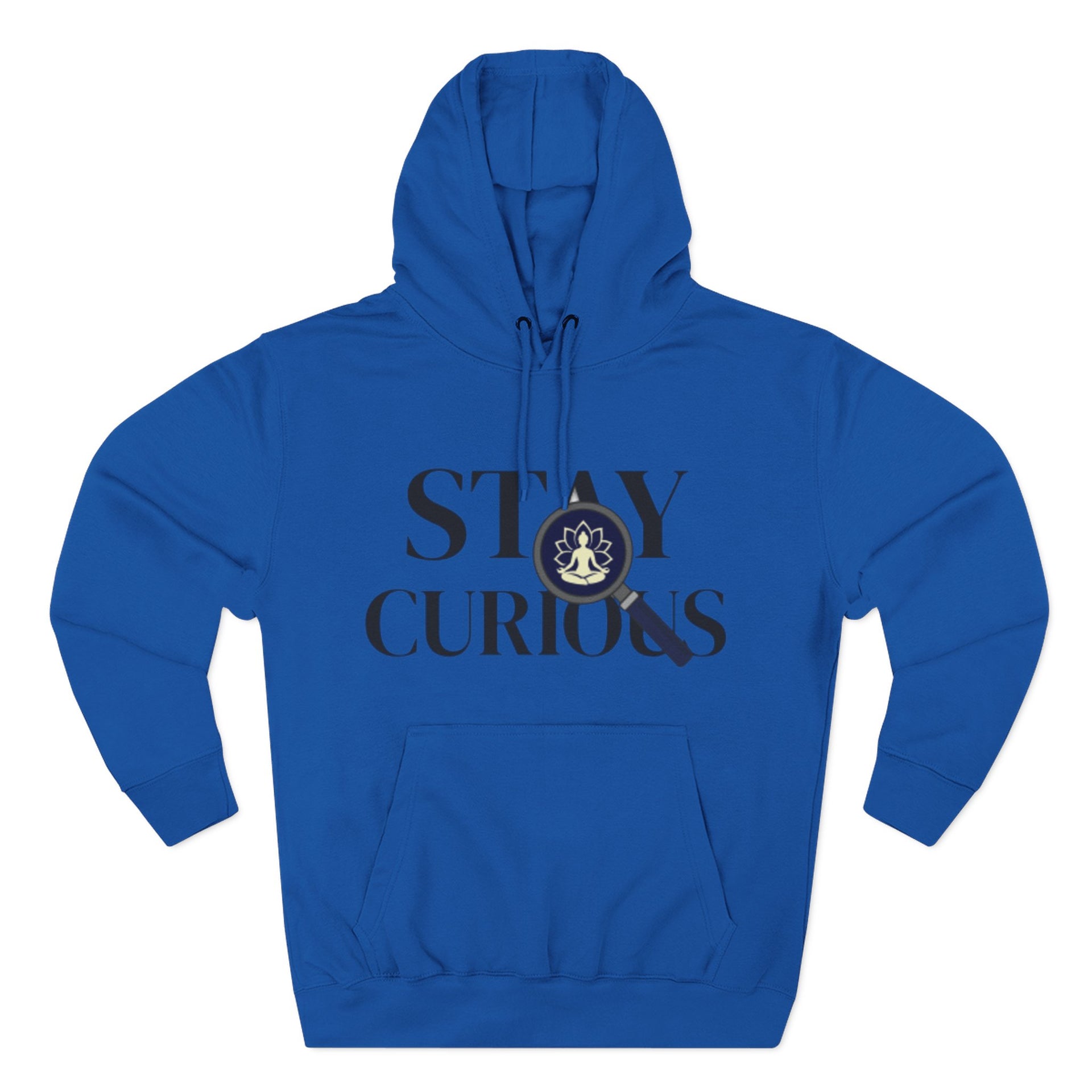 Stay Curious Fleece Hoodie — 'Inhale Exhale' Mindfulness Hoodie