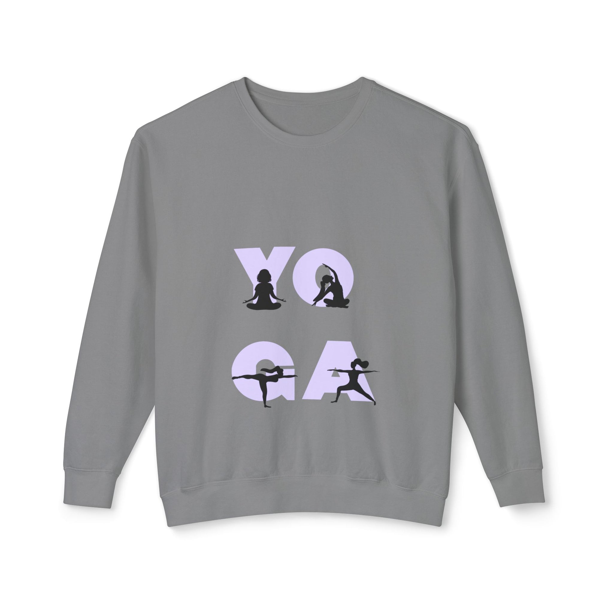 Yoga Pose Crewneck Sweatshirt — 'YOGA' Silhouette Design