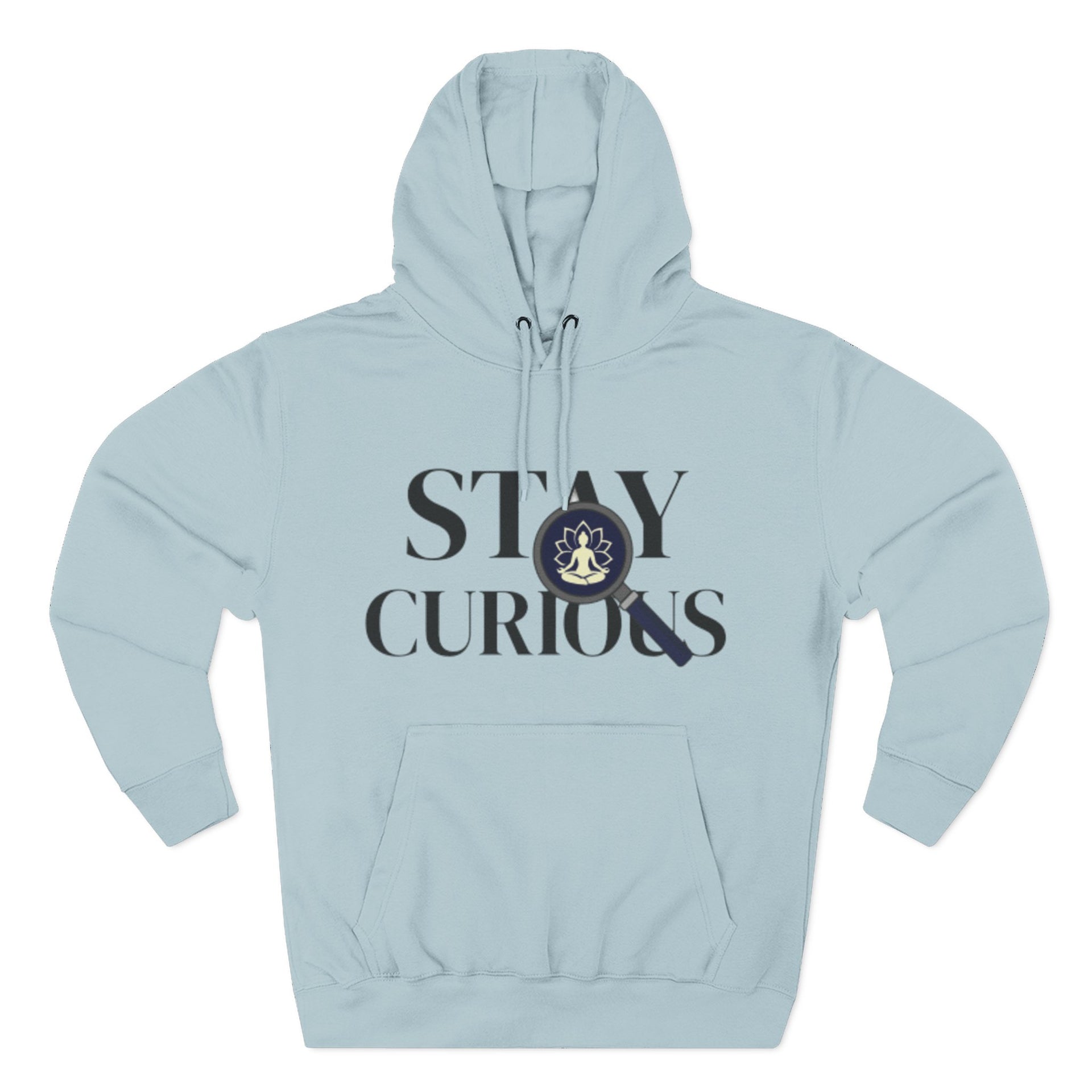 Stay Curious Fleece Hoodie — 'Inhale Exhale' Mindfulness Hoodie