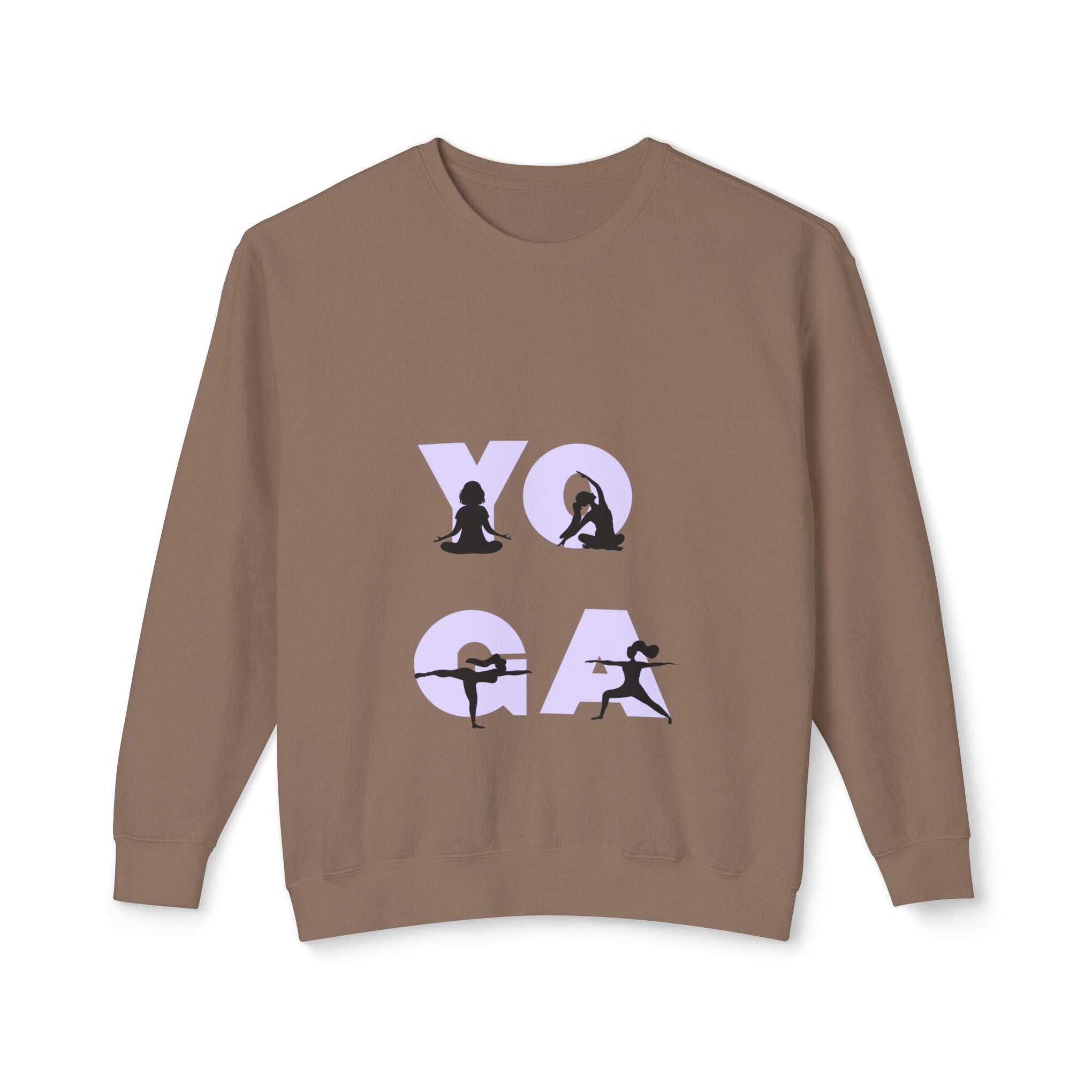 Yoga Pose Crewneck Sweatshirt — 'YOGA' Silhouette Design