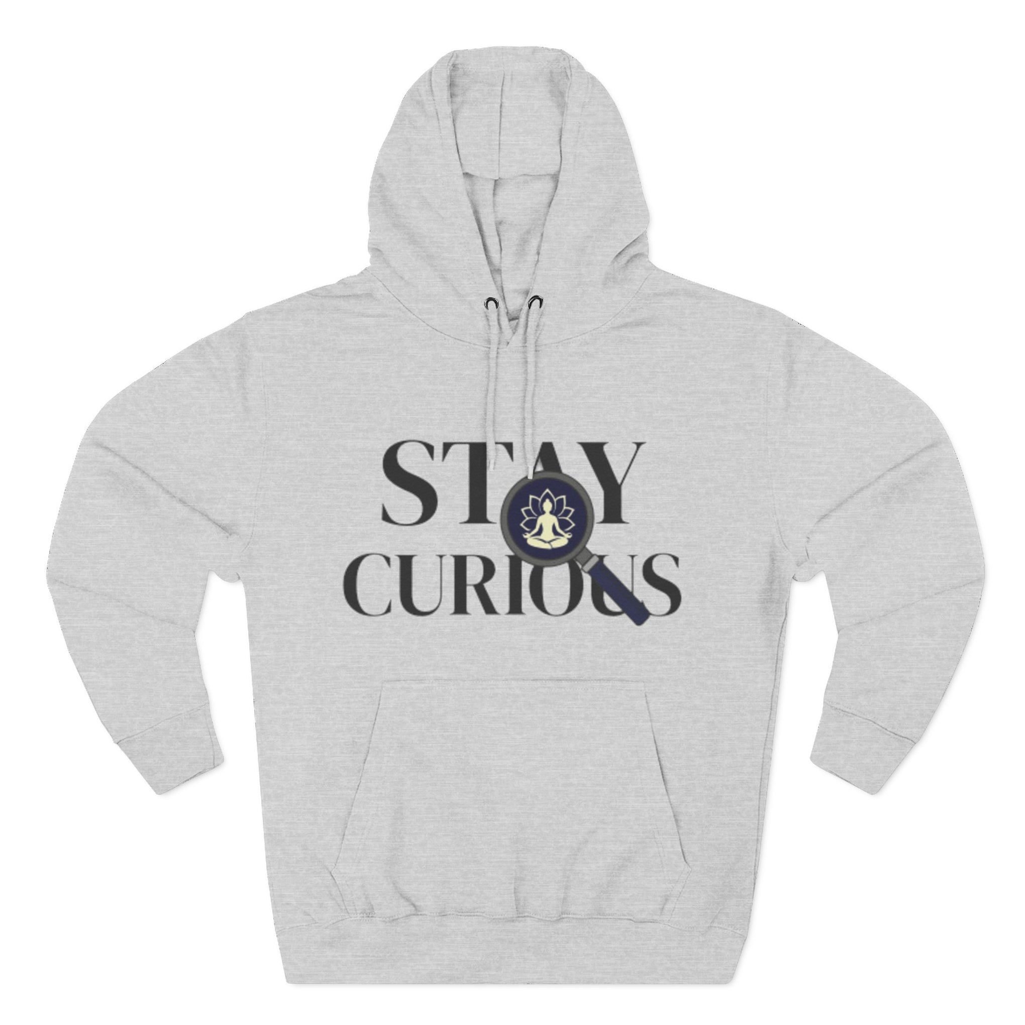 Stay Curious Fleece Hoodie — 'Inhale Exhale' Mindfulness Hoodie