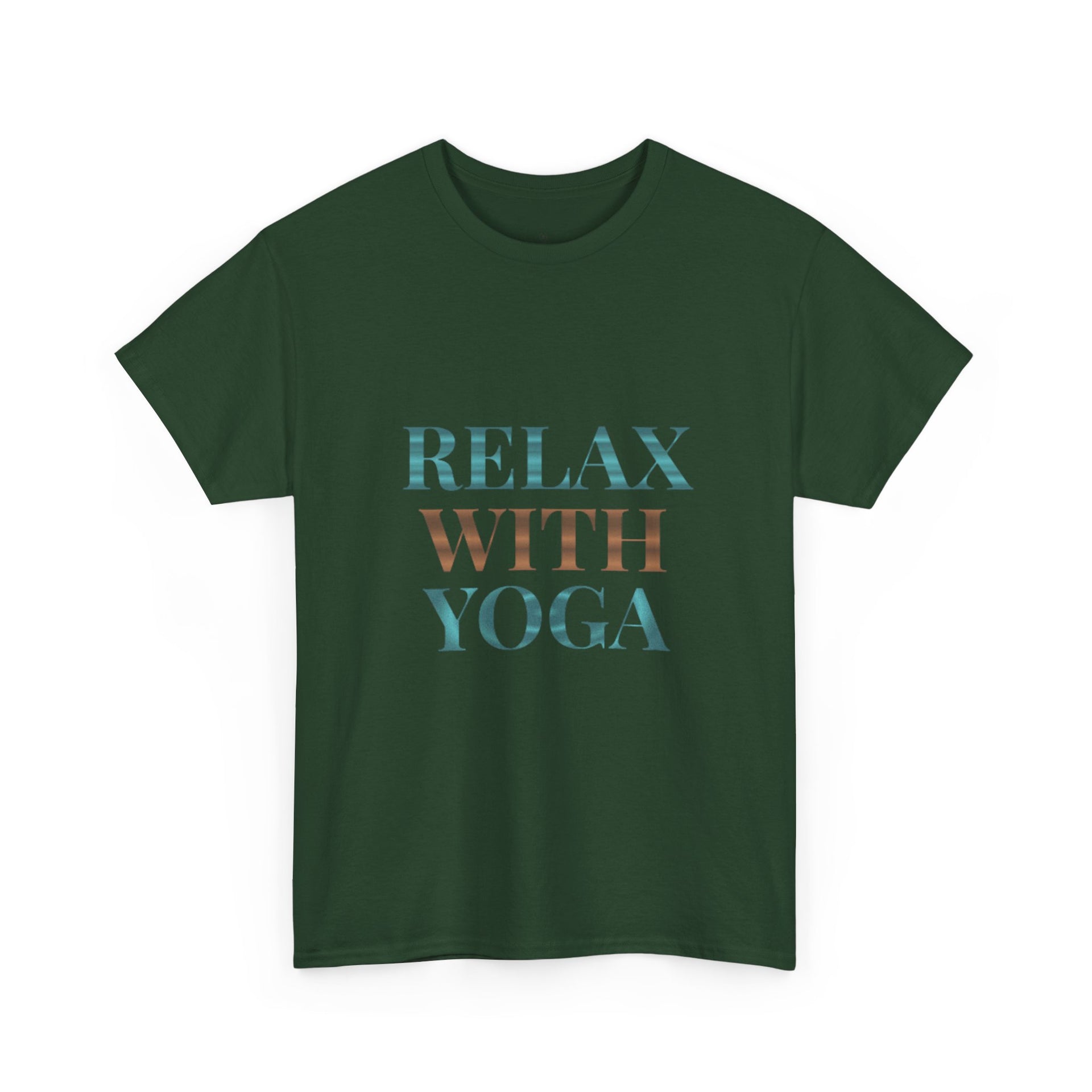 Relax With Yoga T-Shirt — Minimal Wellness Tee for Yogis & Meditation