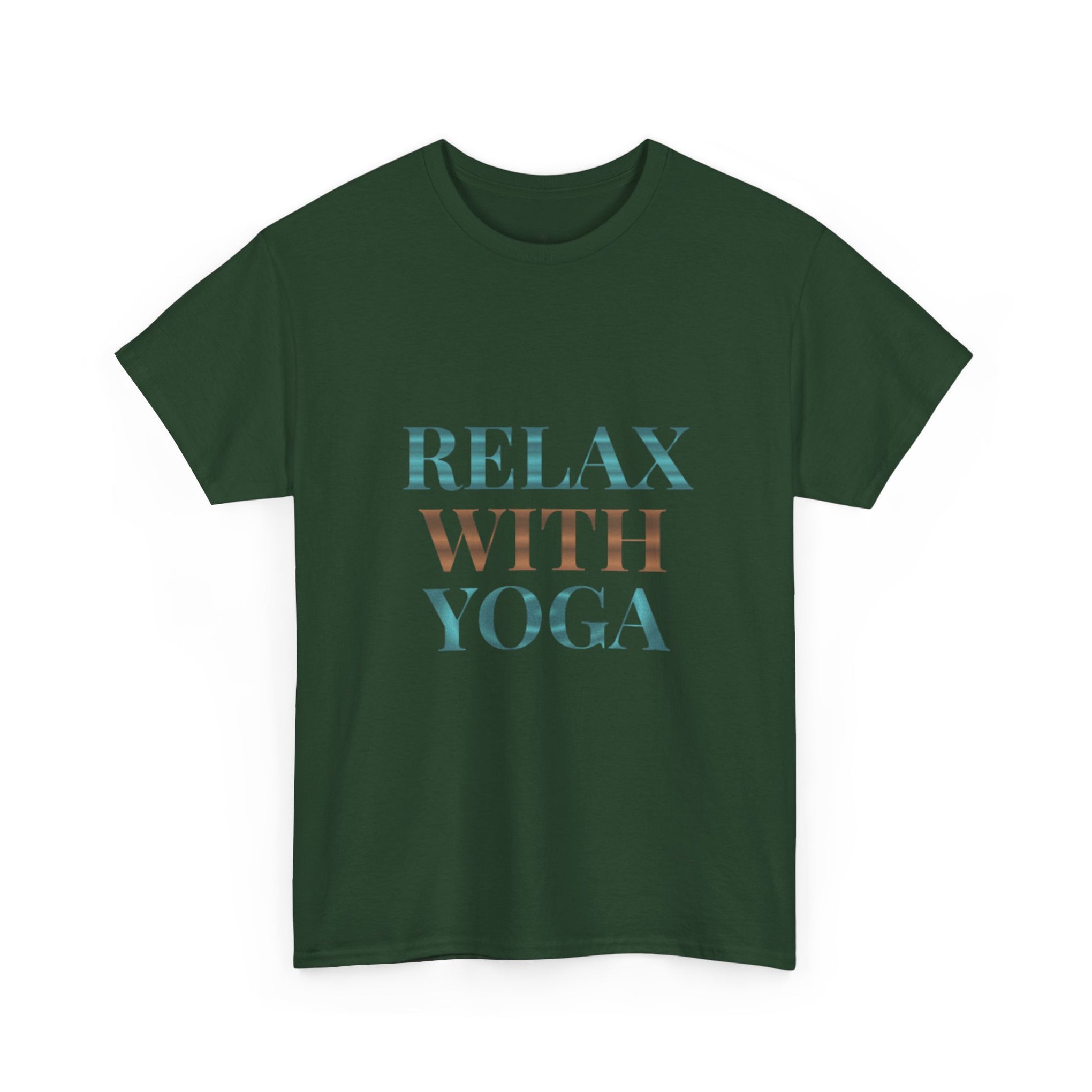 Relax With Yoga T-Shirt — Minimal Wellness Tee for Yogis & Meditation