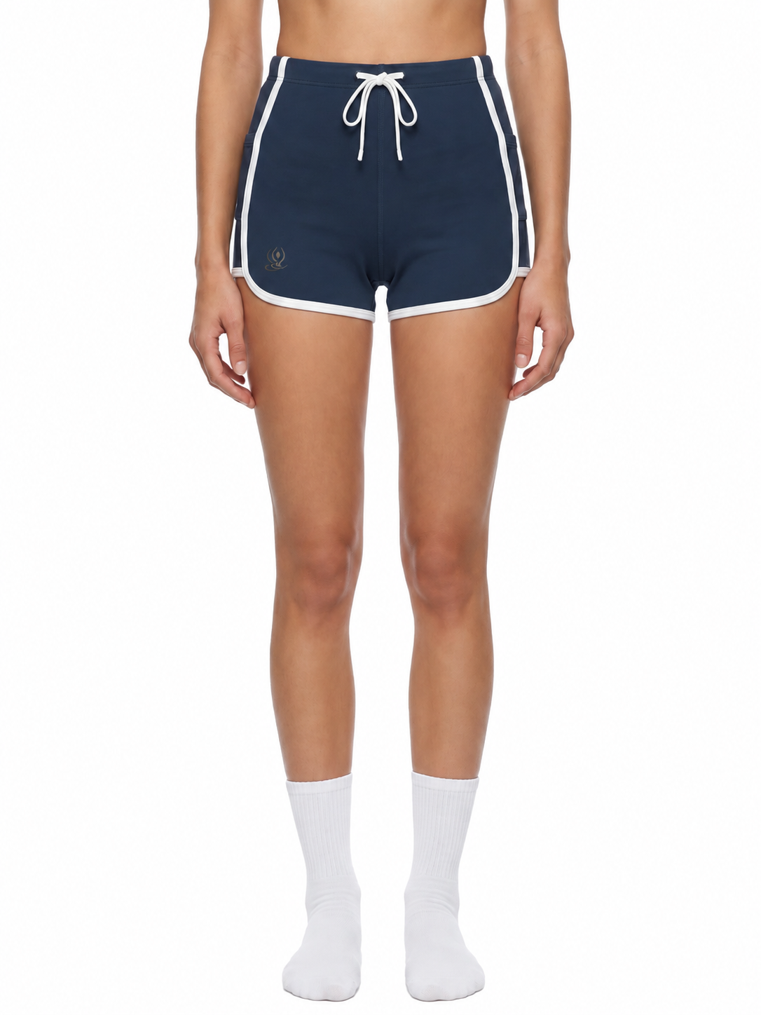 Women's High Rise Color Block Yoga Shorts
