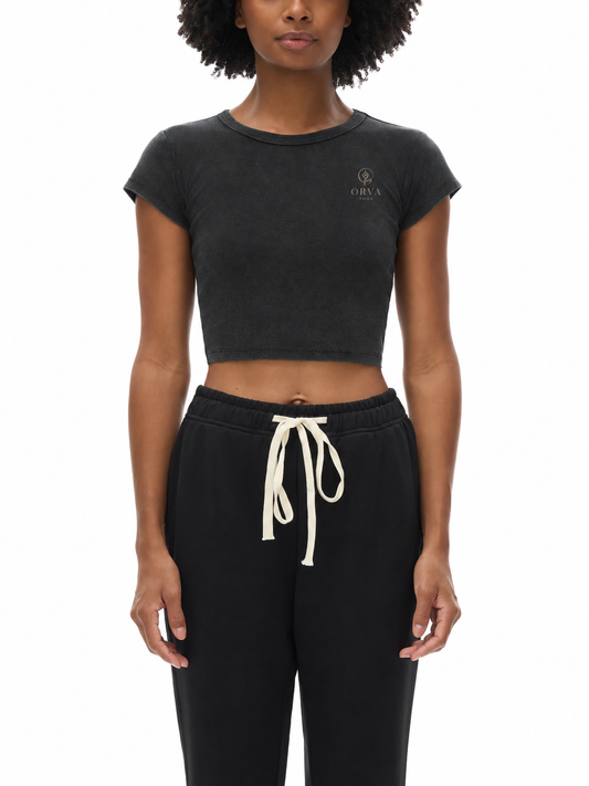 Snow Washed Crop Top
