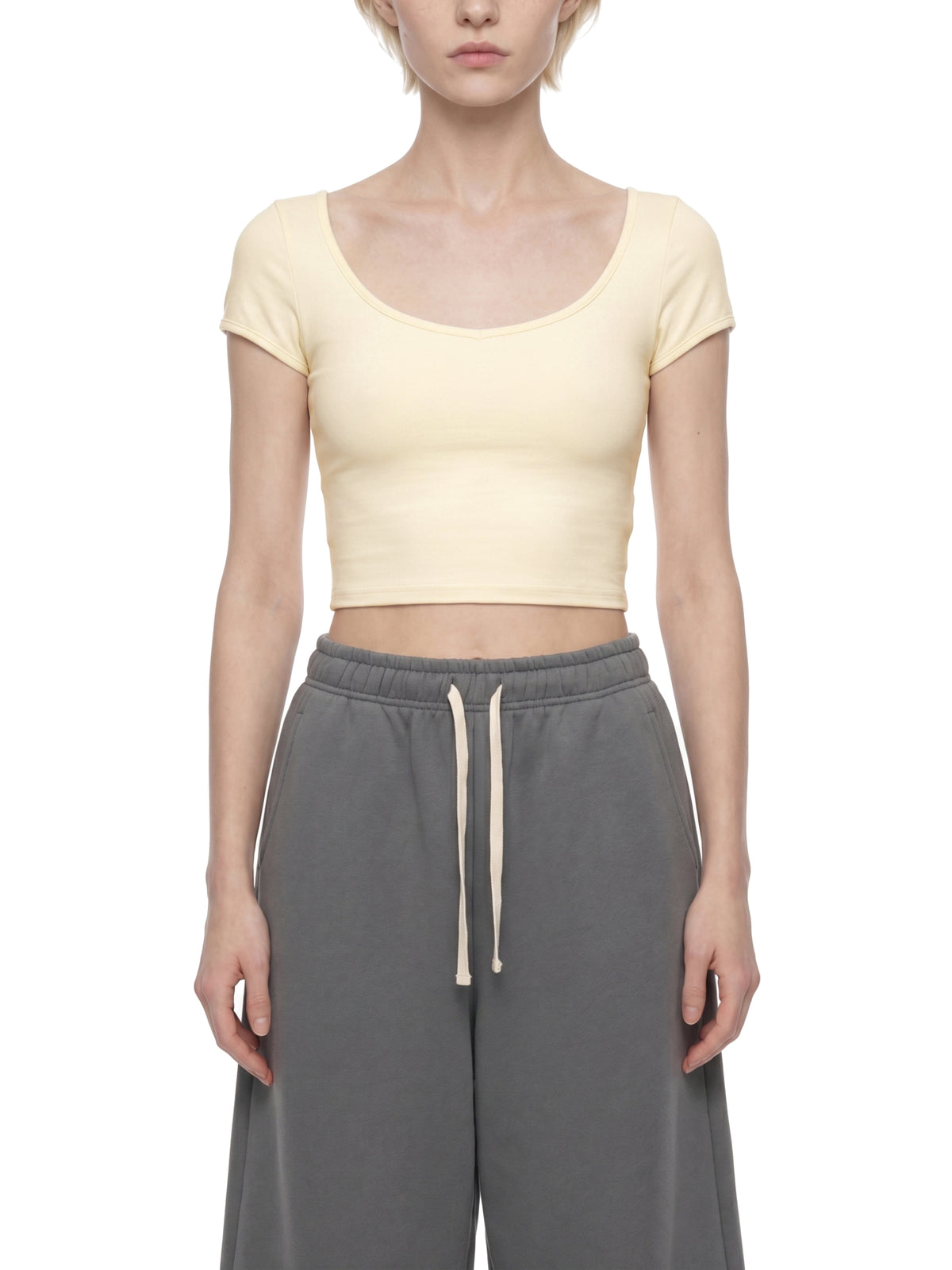 Women's Slim Cap Sleeve Crop T-Shirt