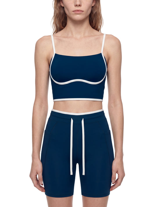 Women's Color Block Yoga Sports Bra | Medium Support Workout Bra for Yoga, Pilates & Gym